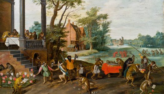 Photo : Peinture de Jan Brueghel le Jeune "Allégorie de la manie des tulipes", vers 1640